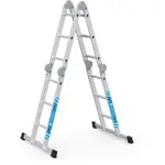 Aluminum ladder, 4 parts, multifunctional folding, max. h-4,74 m